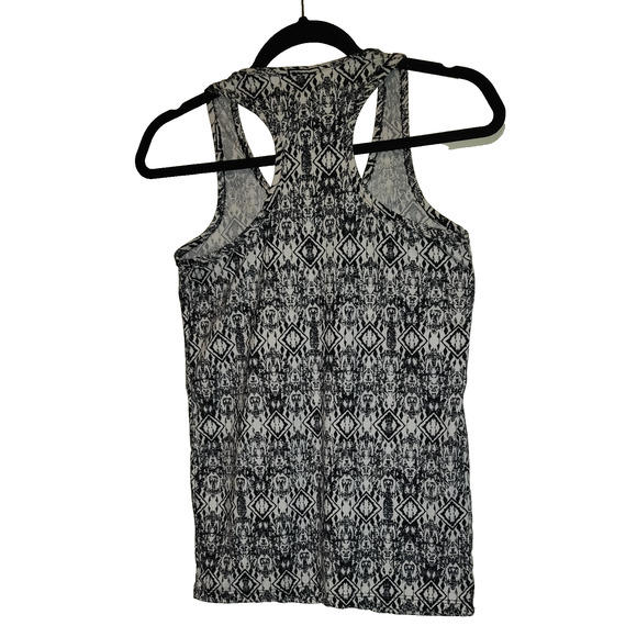 Bobbie Brooks Sleepwear Tank Sz M Black & White Racerback Geometric Design Med - Picture 2 of 10